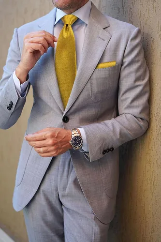 Miniatura 122 de HISDERN Conjunto de corbata a cuadros a cuadros pañuelo tejido clásico formal para hombre corbata y bolsillo cuadrado