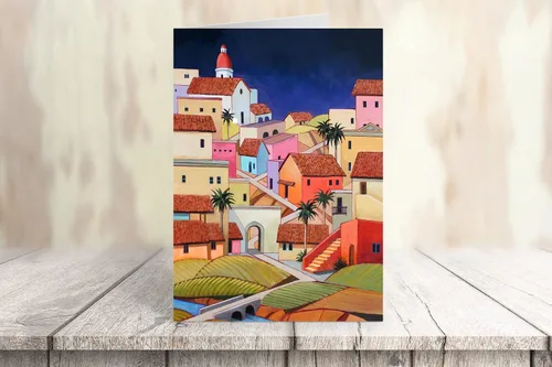 Miniatura 3 de Stonehouse Collection Paquete surtido de tarjetas de notas Village by the Sea, Mexico Hecho en Estados Unidos Un juego variado de 12 tarjetas