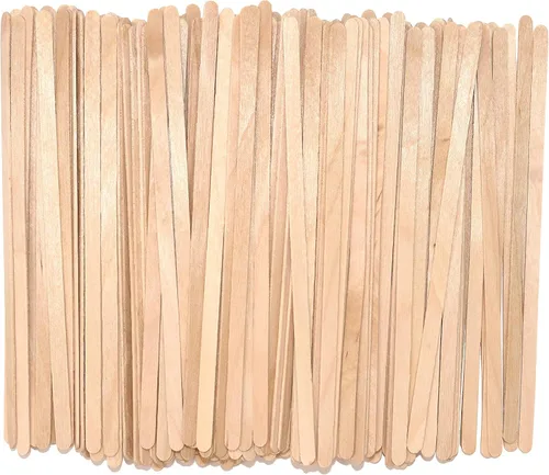 Miniatura 5 de Agitadores de café de madera, 1000 mezcladores de madera biodegradables desechables con extremos redondos, hechos con madera de abedul natural