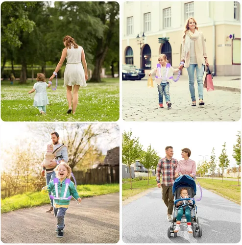 Miniatura 8 de Correa para caminar para niños pequeños, arneses de seguridad para niños pequeños, arnés de seguridad con cerradura para niños, enlace de muñeca