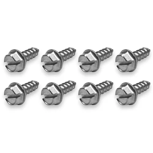 Miniatura 6 de BCP Fasteners Paquete de 4 tornillos negros para placa de matrícula de acero inoxidable (BCP957)