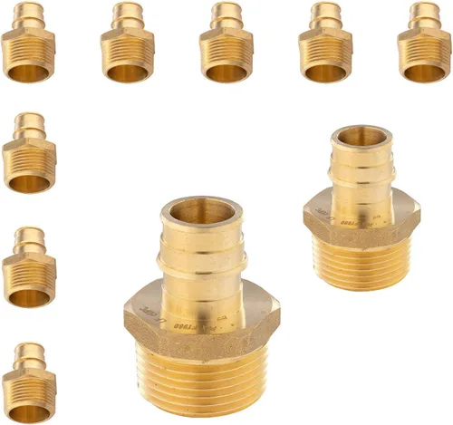 Miniatura 43 de Paquete de 2 accesorios de expansión Niikappu Pex-A, adaptador de flujo completo NPT hembra de 1 pulgada Pex-A x 1 pulgada, accesorio de tubería