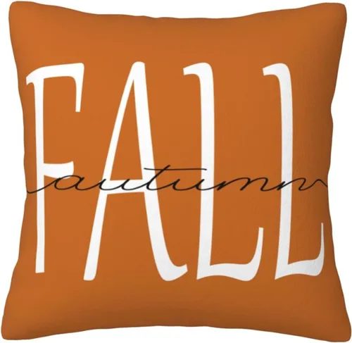 Miniatura 3 de Fundas de almohada de otoño de 20 x 20 pulgadas con hojas de eucalipto y calabazas, funda de almohada decorativa para otoño, granja, cosecha, Hojas