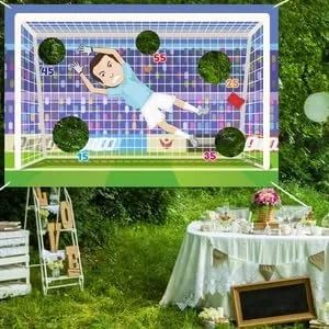 Miniatura 6 de Pancarta de juego de portero de fútbol, decoración temática de deportes de fútbol para interiores y exteriores, suministros de decoración de fiesta