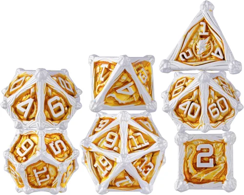 Miniatura 12 de Surpass DND - Juego de dados de metal para juegos de rol, dados poliédricos, Calabozos y Dragones, regalos de Pathfinder, dados de d&d, juego de 7