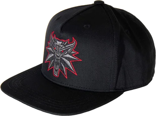JINX The Witcher 3 Black Wolf Gorra de béisbol a presión, color negro, talla para adulto, Negro -