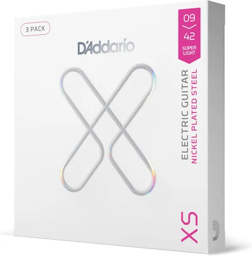 Miniatura 15 de D'Addario - Cuerdas de guitarra eléctrica con revestimiento de níquel XS, XSE1156, calibre Med Top/X-Heavy Bottom 11-56, juego de 6 cuerdas, paquete