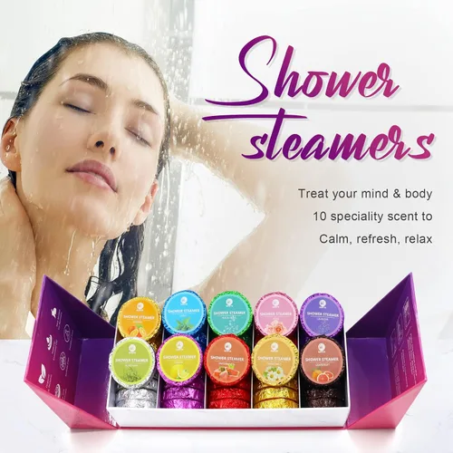 Miniatura 2 de 40 vaporizadores de ducha para mujeres u hombres, bomba de ducha de 10 aromas orgánicos con aceite esencial natural relajación, cuidado personal