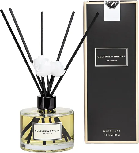 Miniatura 15 de CULTURE & NATURE - Set de difusor de varillas de 6.7 onzas líquidas (200ml) - Difusor con varillas perfumado a vainilla - Fragancia para el hogar