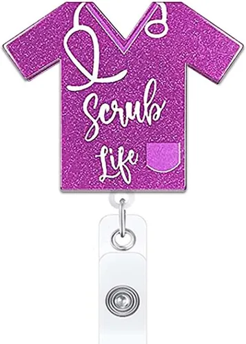 Miniatura 8 de Carrete de insignia de enfermera Back & Body Hurts, lindo y divertido carretes retráctiles para enfermeras, clip de insignia CNA LPN LVN con clip