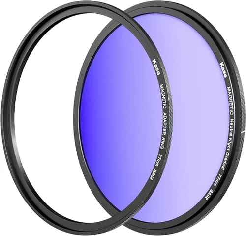 Kase Wolverine - Filtro magnético de reducción de contaminación de luz nocturna neutra de 4.409 in con anillo adaptador de lente para cielo
