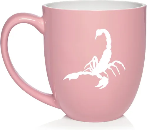 Miniatura 10 de Daylor Taza de café de cerámica Scorpion, regalo para ella, él, amigo, compañero de trabajo, esposa, esposo (11 onzas, azul)