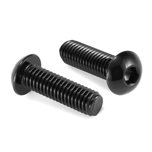 Miniatura 16 de Tornillos de cabeza de botón de 1/4-20 x 3/4 pulgadas, 20 tornillos de acero inoxidable 304 18-8, unidad hexagonal Allen, óxido negro por SG TZH