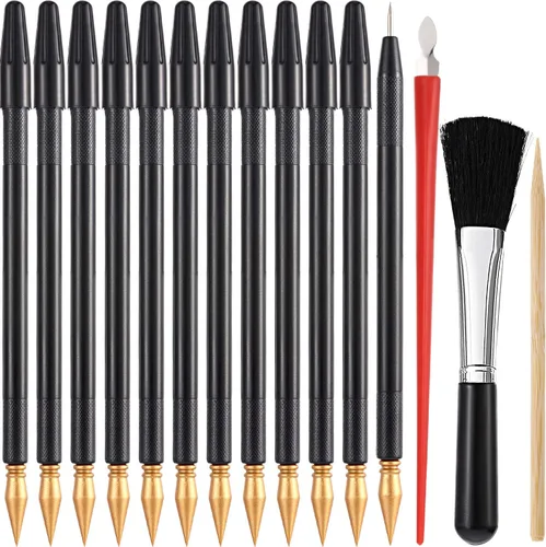 Tatuo - Juego de 27 herramientas para rascar con lápiz de color para rascar y raspar el pincel negro para pintura de papel
