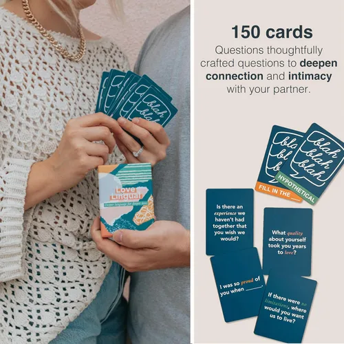 Miniatura 4 de FLUYTCO Juego de cartas Love Lingual Level 2 - 150 Preguntas para iniciar conversaciones para parejas - Noche de cita y iniciadores de conversación