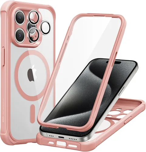 Miniatura 16 de ESR Funda para iPhone 14, compatible con MagSafe, funda de cuerpo completo a prueba de caídas de grado militar con protector de pantalla de vidrio