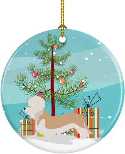Miniatura 39 de Caroline's Treasures American Toy Fox Terrier - Adorno de cerámica de Navidad para colgar en el árbol de Navidad, decoración para el hogar, Navidad
