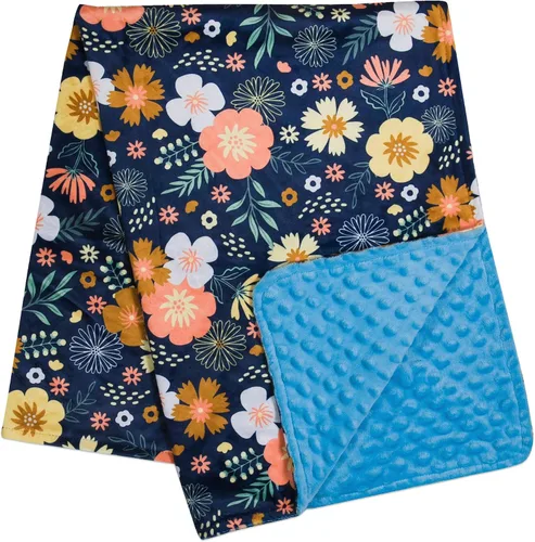 Miniatura 8 de Wildkin Manta de felpa para bebé, comodidad suave y acogedora, ideal para niños pequeños, viajes y guardería, rayas azules