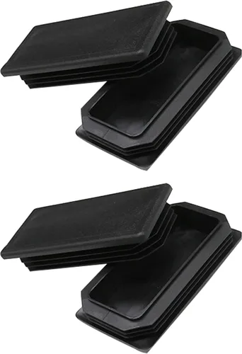 Tapones de tubo rectangulares de 2 x 4 pulgadas (1.969 in x 3.937 in), tapas de extremo de tubos de plástico duraderas para silla, mesa, taburete,