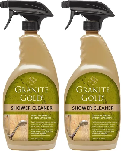 Miniatura 7 de Granite Gold Spray limpiador de ducha para superficies de cuarzo, granito, mármol, cerámica y otras superficies de piedra, fabricado en los Estados