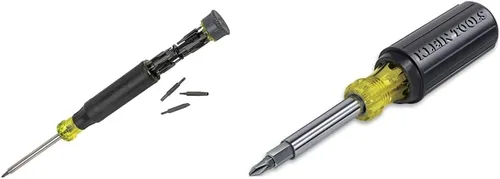 Miniatura 10 de Klein Tools 32328 y 32314 Juego de destornilladores de precisión y electrónica, 4 en 1 con Phillips de fuerza industrial y puntas ranuradas