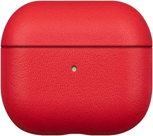 Miniatura 13 de LOPIE Funda compatible con AirPods 3 (lanzado en 2021), funda de cuero vegano estilo fibra de carbono con kit de clip y limpiador, funda protectora