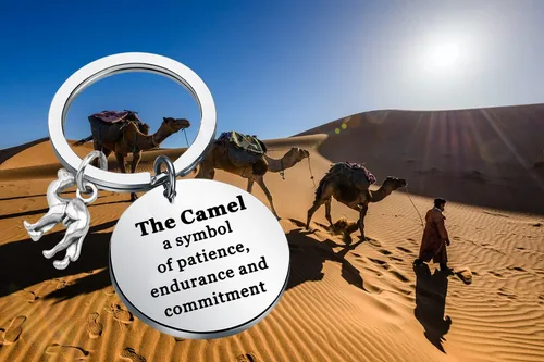 Miniatura 6 de ENSIANTH Llavero de camello, regalo inspirador para amantes del camello, regalo para amantes de los animales del desierto, regalo para dueños de cam
