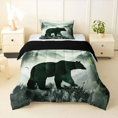 Miniatura 11 de Erosebridal Juego de ropa de cama con diseño de mariposas de dibujos animados, decoración de habitación de niñas, animales salvajes, mariposas rosas