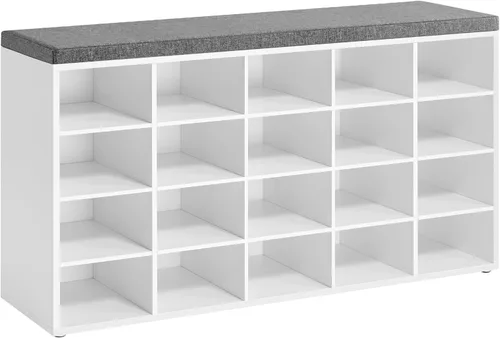 Miniatura 20 de VASAGLE - Colección CUSTOS - Banco para zapatos, banco de almacenamiento con asiento acolchado, banco de entrada con 10 compartimentos