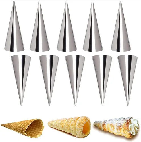 Miniatura 14 de Joyeee Paquete de 30 moldes antiadherentes grandes para cuerno crema, acero inoxidable de 5 pulgadas para cocinar pasteles daneses, forma de #76