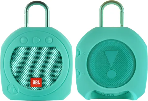 Funda protectora de silicona para JBL Clip 3 Altavoz portátil impermeable (verde azulado)