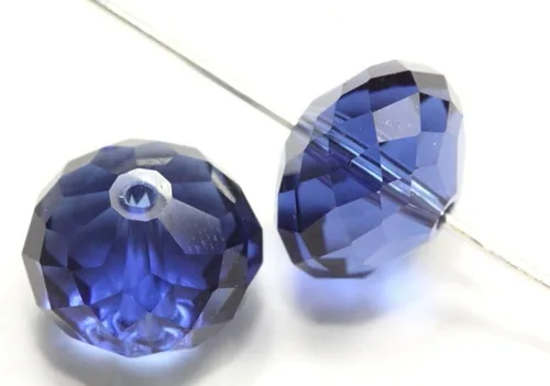 Miniatura 76 de 50 cuentas de cristal Adabele austriaco de 0.394 pulgadas facetadas sueltas Rondelle Siam rojo espaciador compatible con cristales de Swarovski 5040