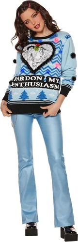 Miniatura 3 de Spencer's Corpse Bride Light-Up Pardon My Enthusiasm - Suéter navideño con licencia
