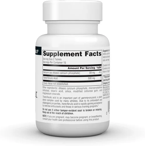 Miniatura 3 de Source Naturals Ácido Transferúlico 250 mg, 30 Tabletas