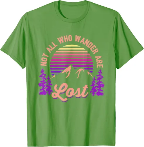 Miniatura 16 de Not All Who Wander Are Lost Vintage Mountains - Camiseta de senderismo, Negro, S