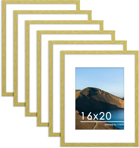 Miniatura 29 de PEALSN - Juego de 6 portarretratos de 5 x 7 pulgadas para fotos de 4 x 6 pulgadas con paspartú/5 x 7 pulgadas sin paspartú, para montaje en Negro