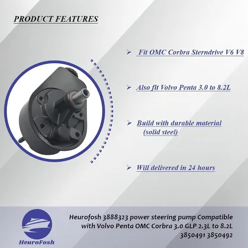 Miniatura 2 de 3888323 Bomba de dirección asistida Compatible con Penta OMC Corbra 3.0 GLP 2.3L a 8.2L 3850491 3850492
