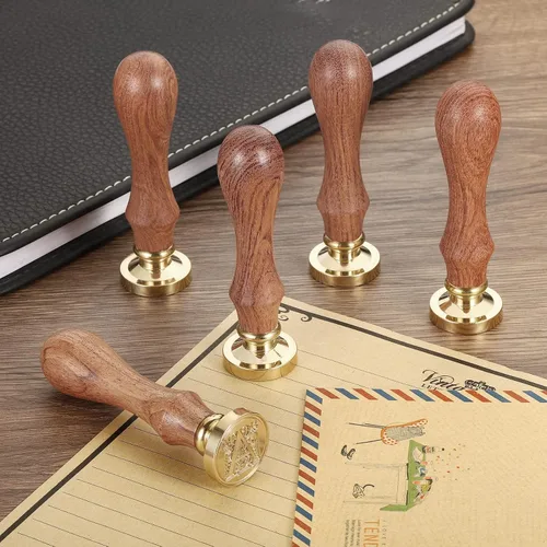 Miniatura 6 de PATIKIL Sello de cera del alfabeto E, sello de cera de sellado de letra inicial, clásico retro, 0.98 pulgadas, cabeza de latón retro extraíble