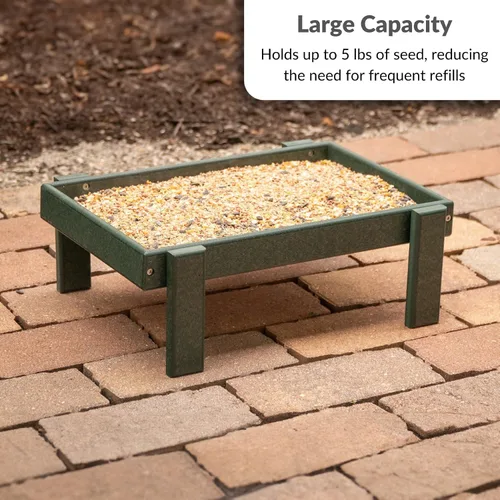 Miniatura 5 de Comedero para pájaros DutchCrafters Amish hecho en Estados Unidos, comederos de plataforma para aves silvestres, independientes y para exteriores