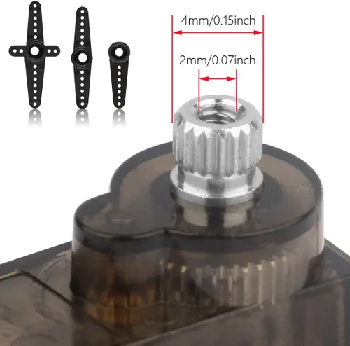 Miniatura 5 de 8 unids MG90S 9G Micro Servo Metal Gear Adecuado para Control Remoto Helicóptero Avión Modelo RC Robot Brazo/Mano Control con Cable