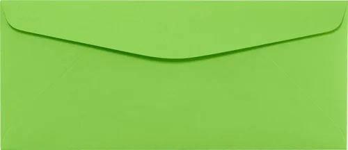 LUXPaper #10 Sobres comerciales con solapa | 4 1/8 pulgadas x 9 1/2 pulgadas | Verde Limelight | Texto de 80 libras | Cantidad de 500 unidades