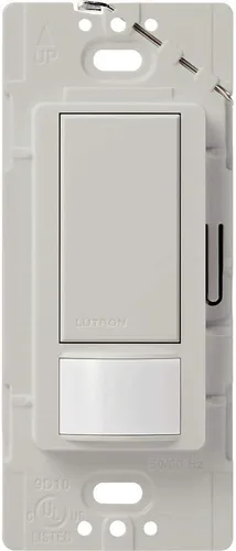Miniatura 31 de Lutron Maestro Interruptor de luz con sensor de movimiento para interiores para baño, garaje, lavandería, cualquier bombilla, sensor de ocupación