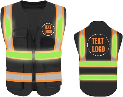 Miniatura 12 de Chaleco de Seguridad de Alta Visibilidad con Alta Reflectividad, Ropa de Trabajo de Seguridad Personalizada con Logotipo, Tiras Reflectantes