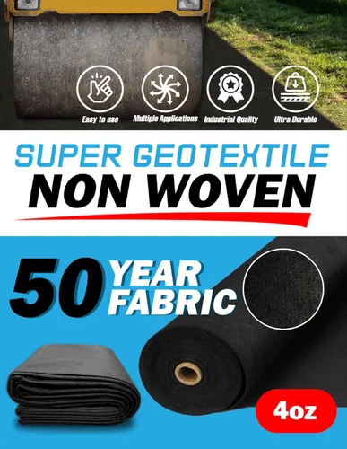 Miniatura 8 de Super Geotextile - Tela no tejida de 4, 6 y 8 onzas para paisajismo, drenajes franceses, preparación de suelos, control de erosión, proyectos