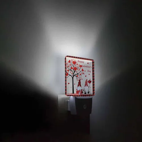 Miniatura 3 de Luz nocturna de San Valentín enchufable, lámpara de noche LED, sensor automático, luces de noche para niños, enchufe en la pared, lindo gnomo