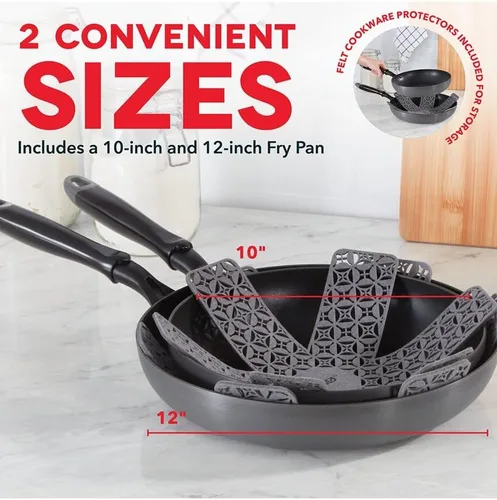Miniatura 5 de DASH Juego de utensilios de cocina anodizados duros, juego de sartenes antiadherentes para la cocina casera diaria, ligero con mango de agarre