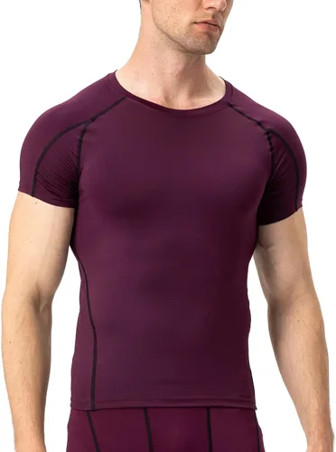 Miniatura 2 de Camisas de compresión para hombre, camiseta de entrenamiento de manga corta, camisetas de secado fresco, camiseta deportiva para correr