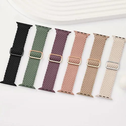 Miniatura 3 de Braided Solo Loop for Apple Watch Band 40mm 41mm 45mm 44mm iWatch Bands 38mm 42mm Men/Women,Stretchy Elastic Nylon Strap Wristband for Apple Watch