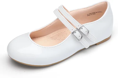 MIXIN Zapatos de vestir para niñas, zapatos Mary Jane para niña, zapatos de ballet para el regreso a la escuela, zapatos de princesa para boda