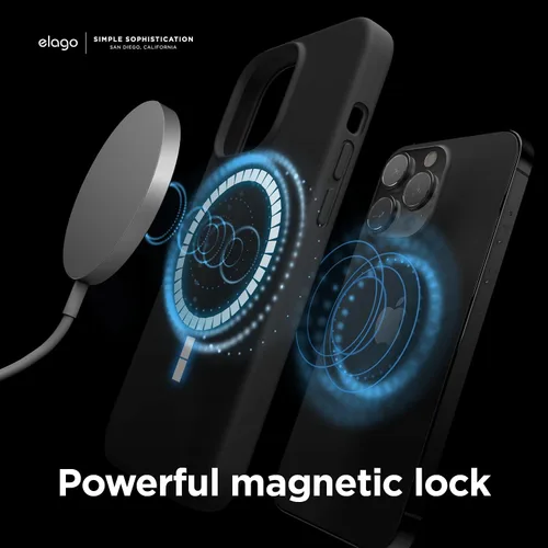 Miniatura 5 de elago Funda magnética compatible con MagSafe y iPhone 13 Pro de 6.1 pulgadas, imanes integrados, silicona líquida, funda protectora, compatible